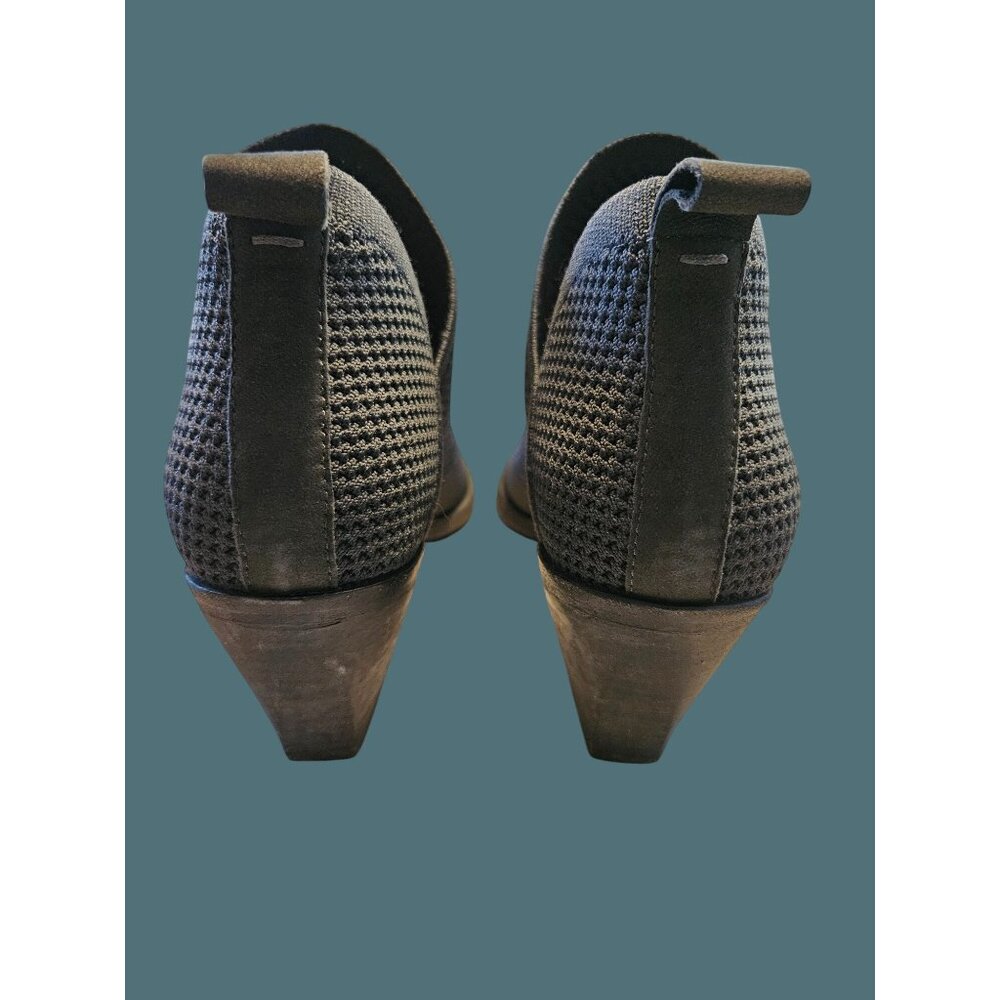 Eileen Fisher Graphite Stretch Knit Stack Heel Bootie Women Size 8.5 Minimalist - Picture 5 of 14